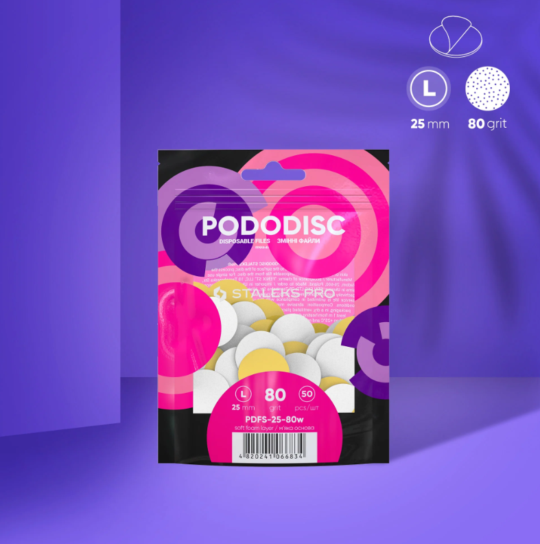 STALEKS Replacement Stickers on Soft Base for Pododisco L (50 Pcs)