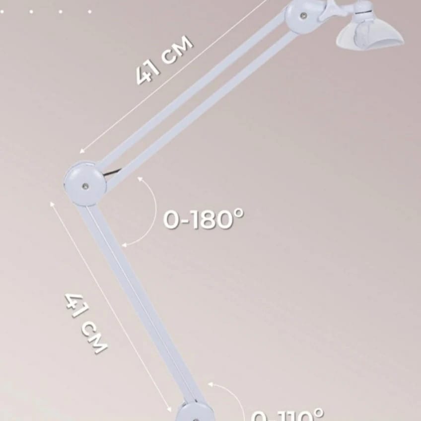 Shadowless LED table clamp lamp