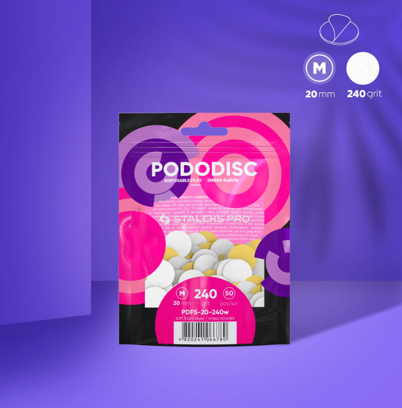 STALEKS Replacement Stickers on Soft Base for Pododisco M (50 Pcs)