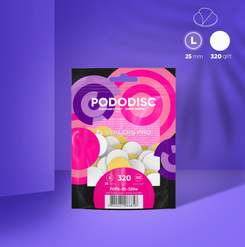 STALEKS Replacement Stickers on Soft Base for Pododisco L (50 Pcs)