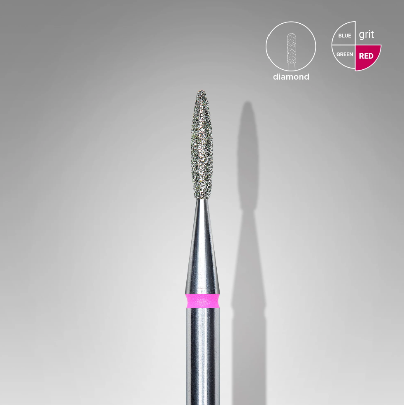 Staleks Fiamma diamond bur tip, red, diameter 1.6 mm
