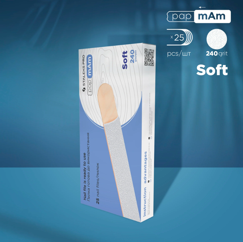 Staleks Expert Soft PapmAm Feile mit weicher Schaumstoffschicht gebrauchsfertig (25 Stück)