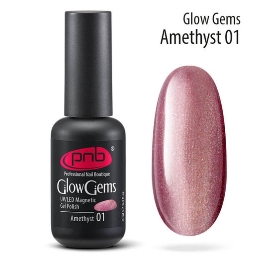 PNB UV/LED Glow Gems Amethyst 01 cat eyes