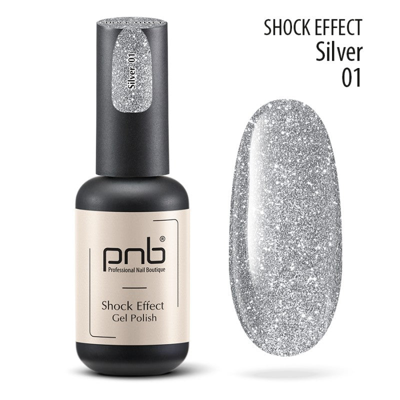 PNB UV/LED Polish Gel Shock Effect 01 Silver