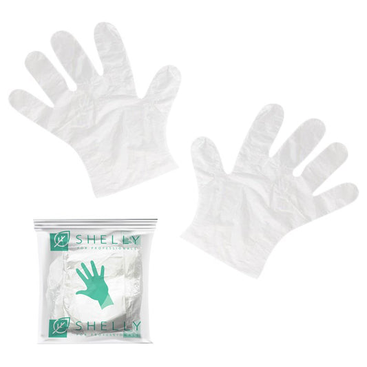 Shelly disposable gloves with emulsion for waterless manicure