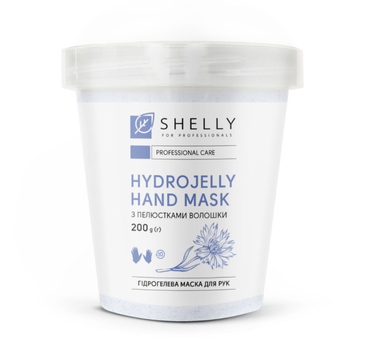 Shelly Hydrogel-Handmaske mit Kornblumenblütenblättern 200 g