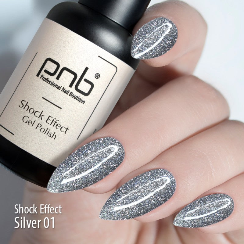 PNB UV/LED Polish Gel Shock Effect 01 Silver