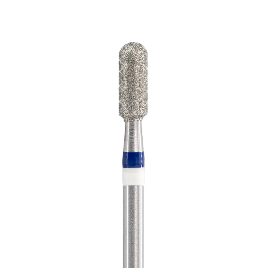 Diamond bur tip with rounded cylinder ceramic beads, Blue 31mm