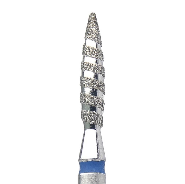 Punta fresa diamantata Tornado fiamma blu 21 mm, sicura