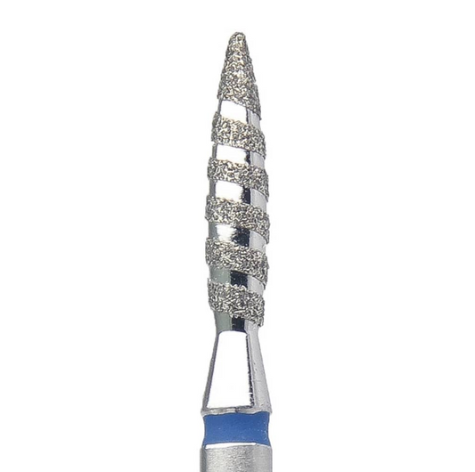 Punta fresa diamantata Tornado fiamma blu 21 mm, sicura