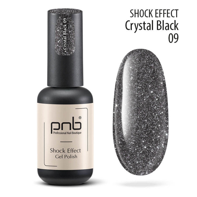 PNB UV/LED Polish gel SHOCK EFFECT 09 Crystal Black